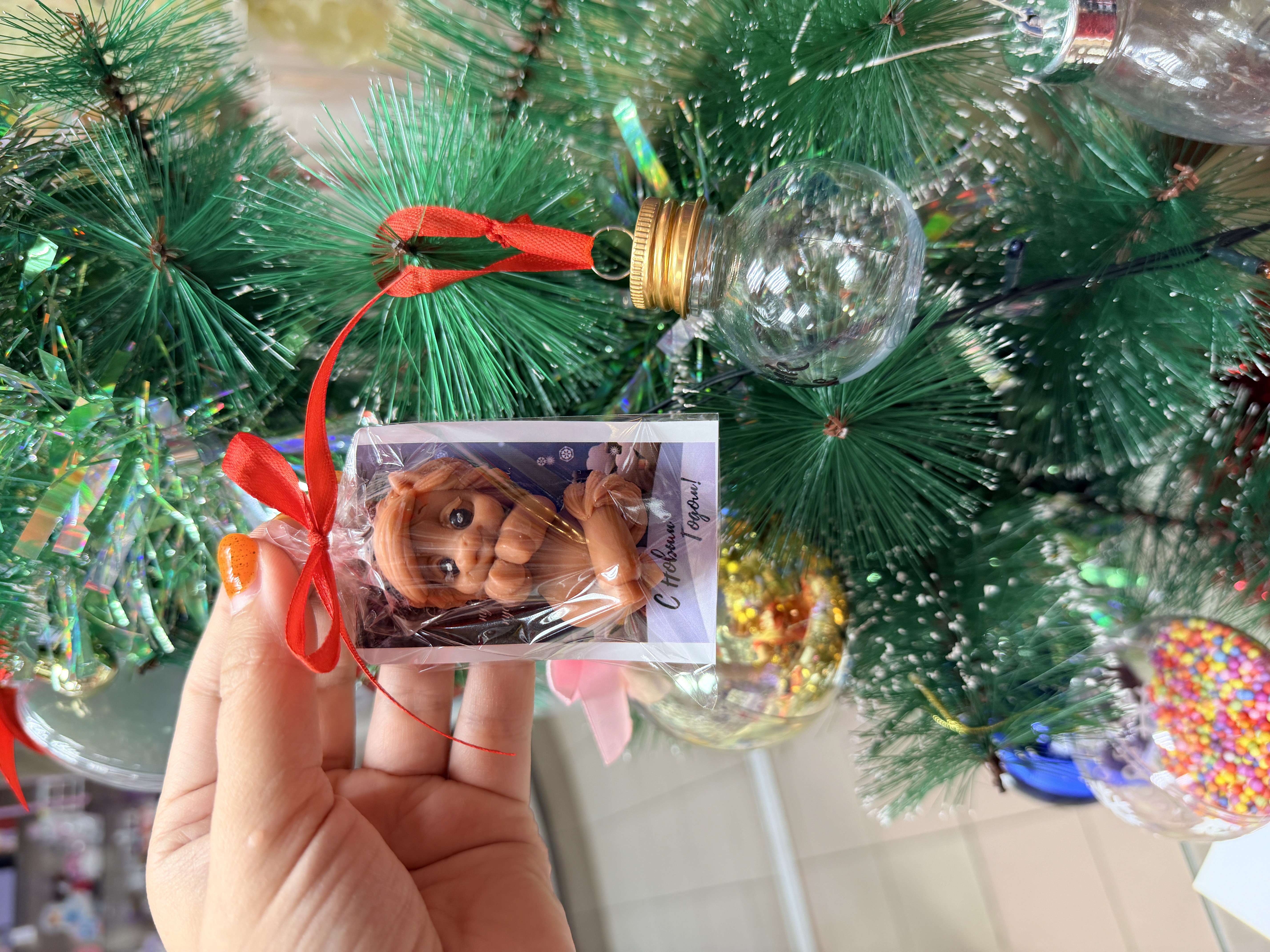 Мыло новогодняя лошадка с открыткой 