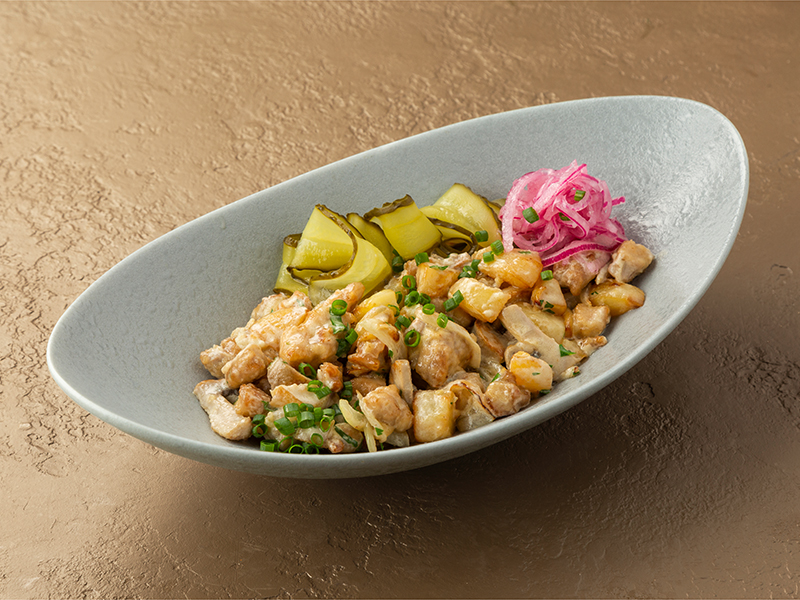 Картофель со свининой по-домашнему