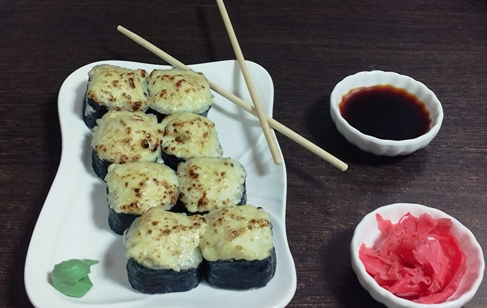 Ролл Цезарь с копченой курочкой
