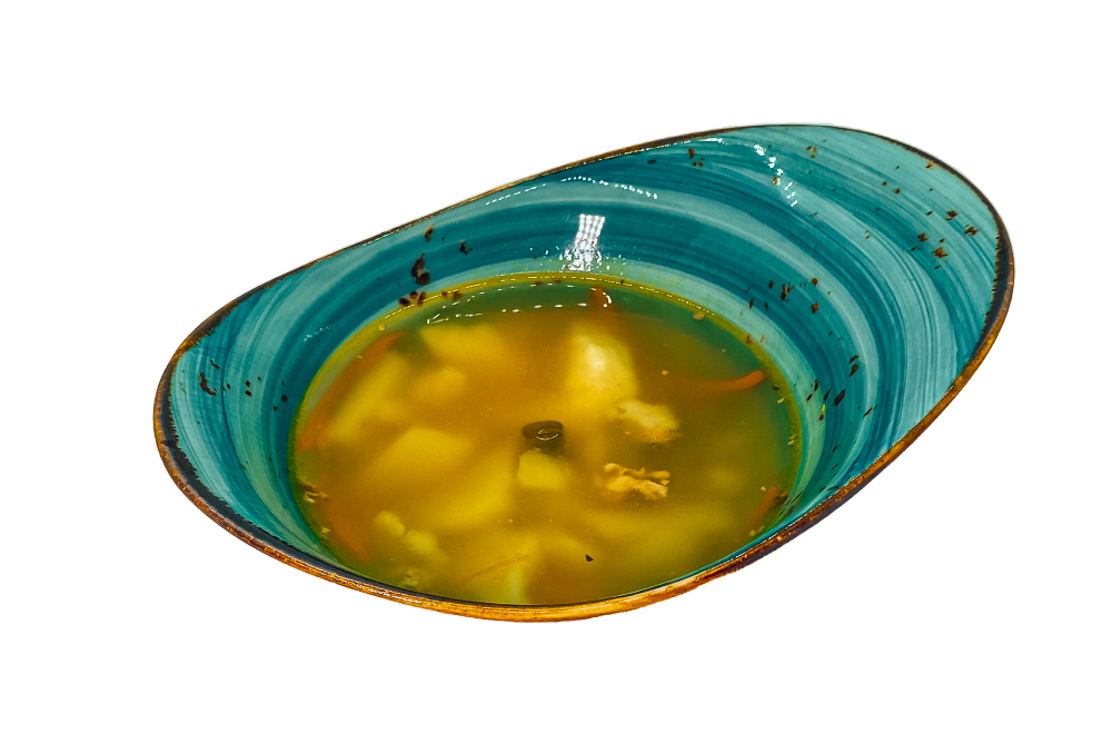 Куриный суп с сырными клецками