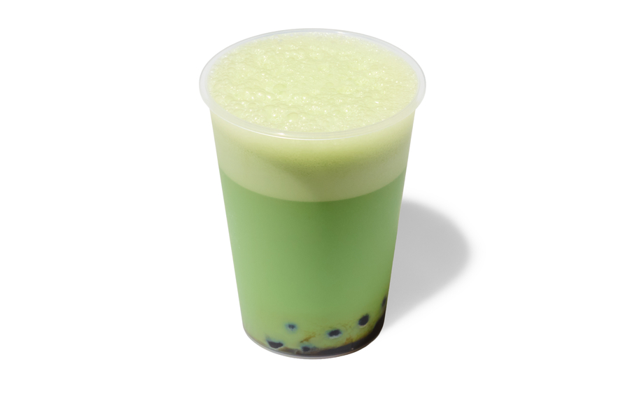 Согревающий молочный чай "Матча" с тапиокой