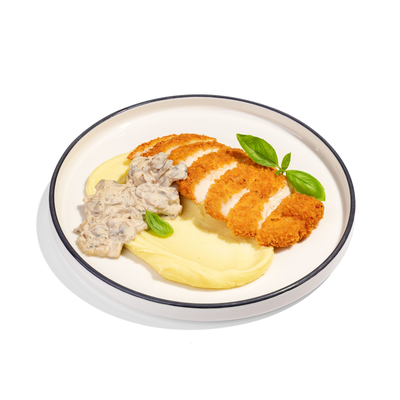 Шницель с пюре