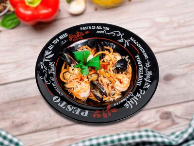 Спагетти с морепродуктами