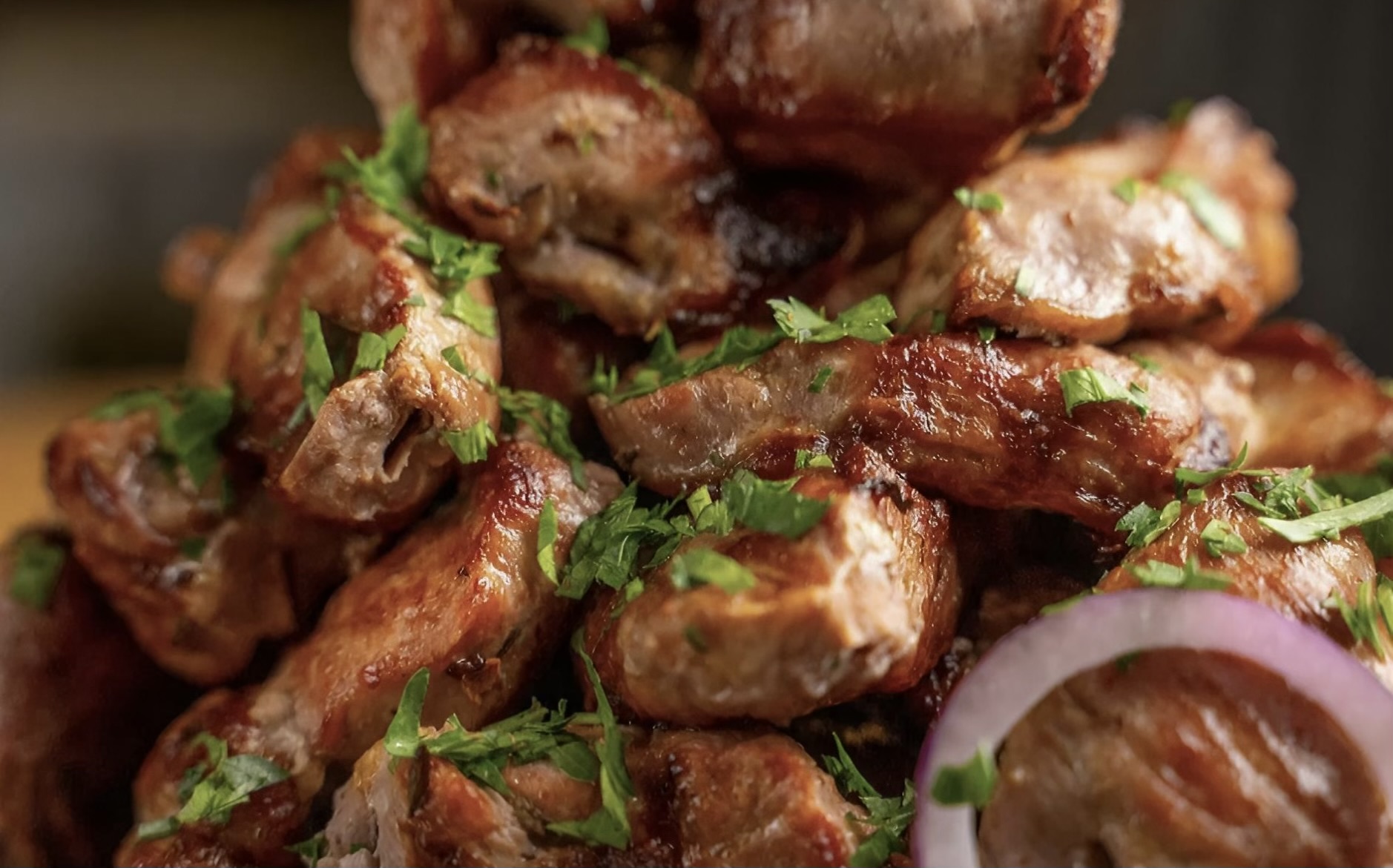 Шашлык из свиной грудинки б/к