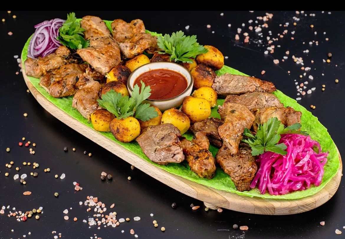 Мясная сковородка из свин.шейки(6 пер-н)