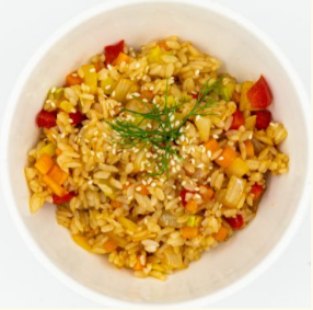 Тяхан (рис овощами)