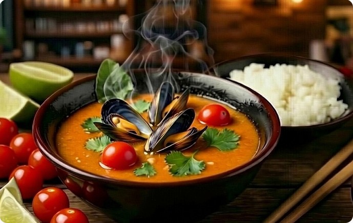 Том ям с морепродуктами