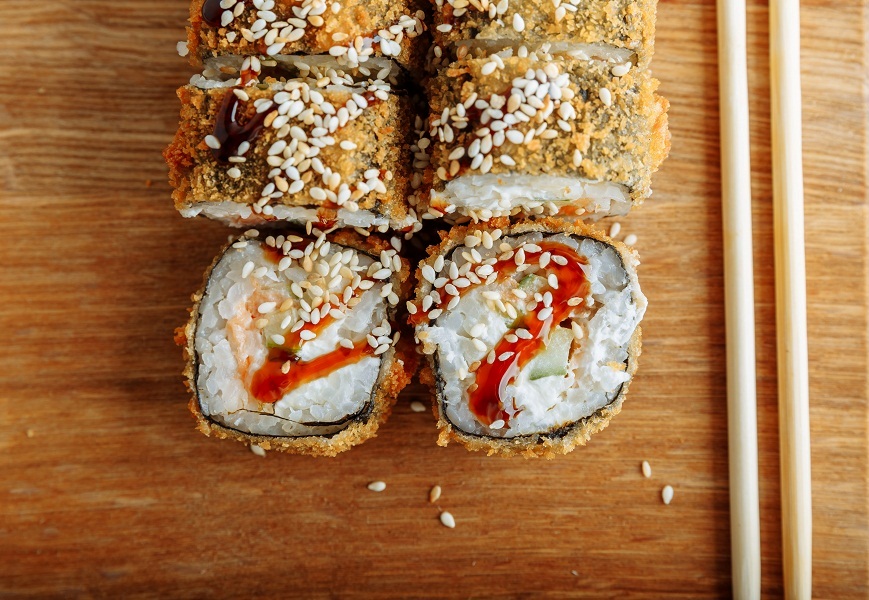 Ролл Мега Лосось в Темпуре