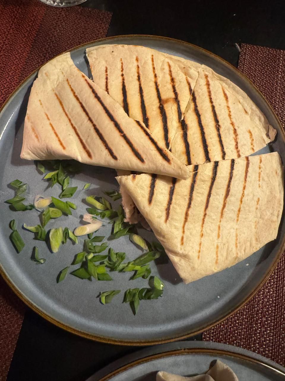 Кесадилья с курицей и грибами