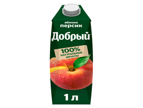 Сок Добрый Персик-яблоко 1л.