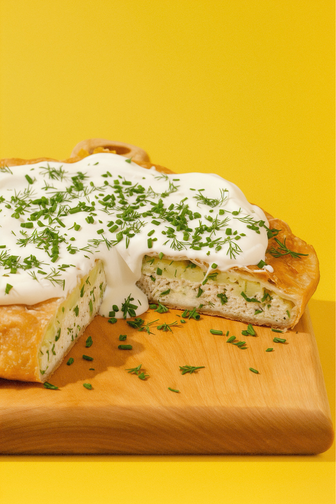 Пирог с курицей, картофелем