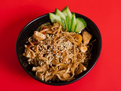 Удон с курицей