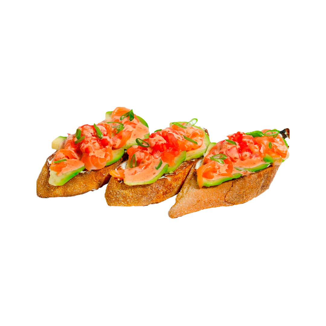 БРУСКЕТТА С ЛОСОСЕМ