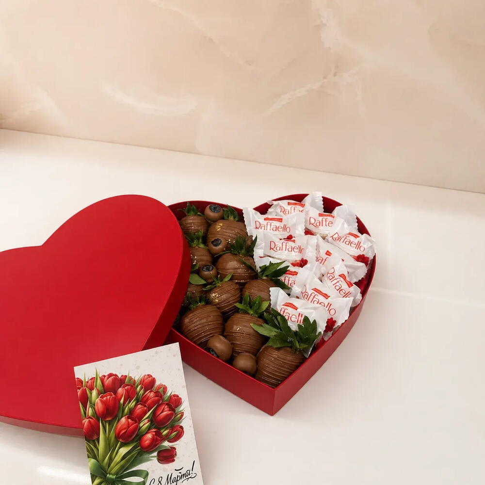 Клубника в шоколаде и rafaello для любимой девушки