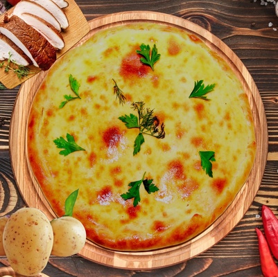 Пирог с картофелем и курицей 25см