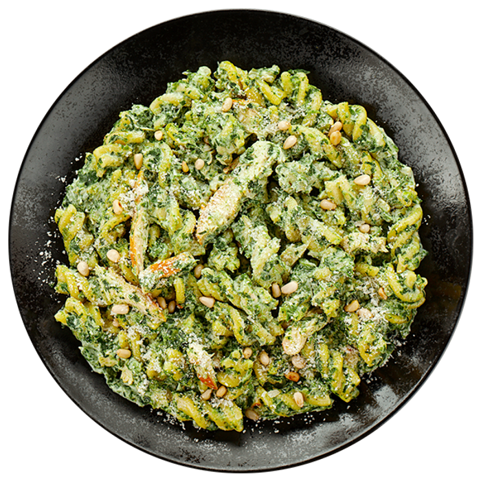 Со шпинатом и цыплёнком