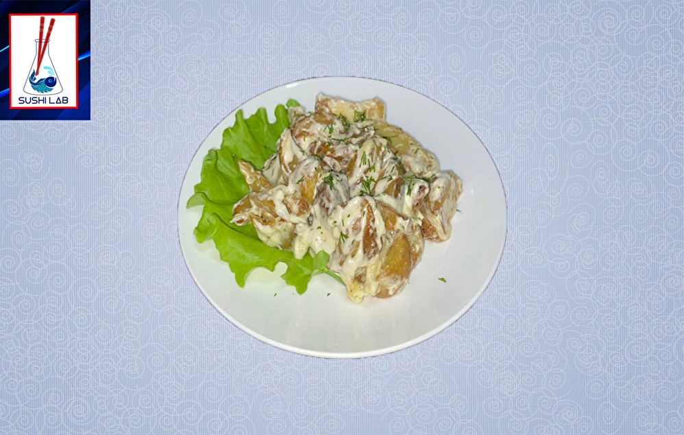 Картофель по-деревенски с чесноком и сыр