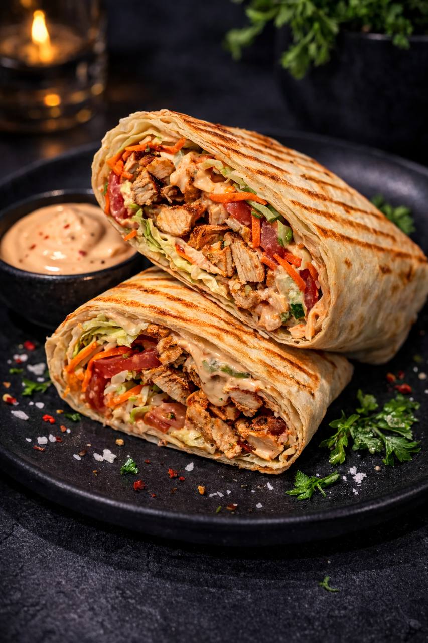 Шаверма классический с сыром.(Лаваш Хрустящий)