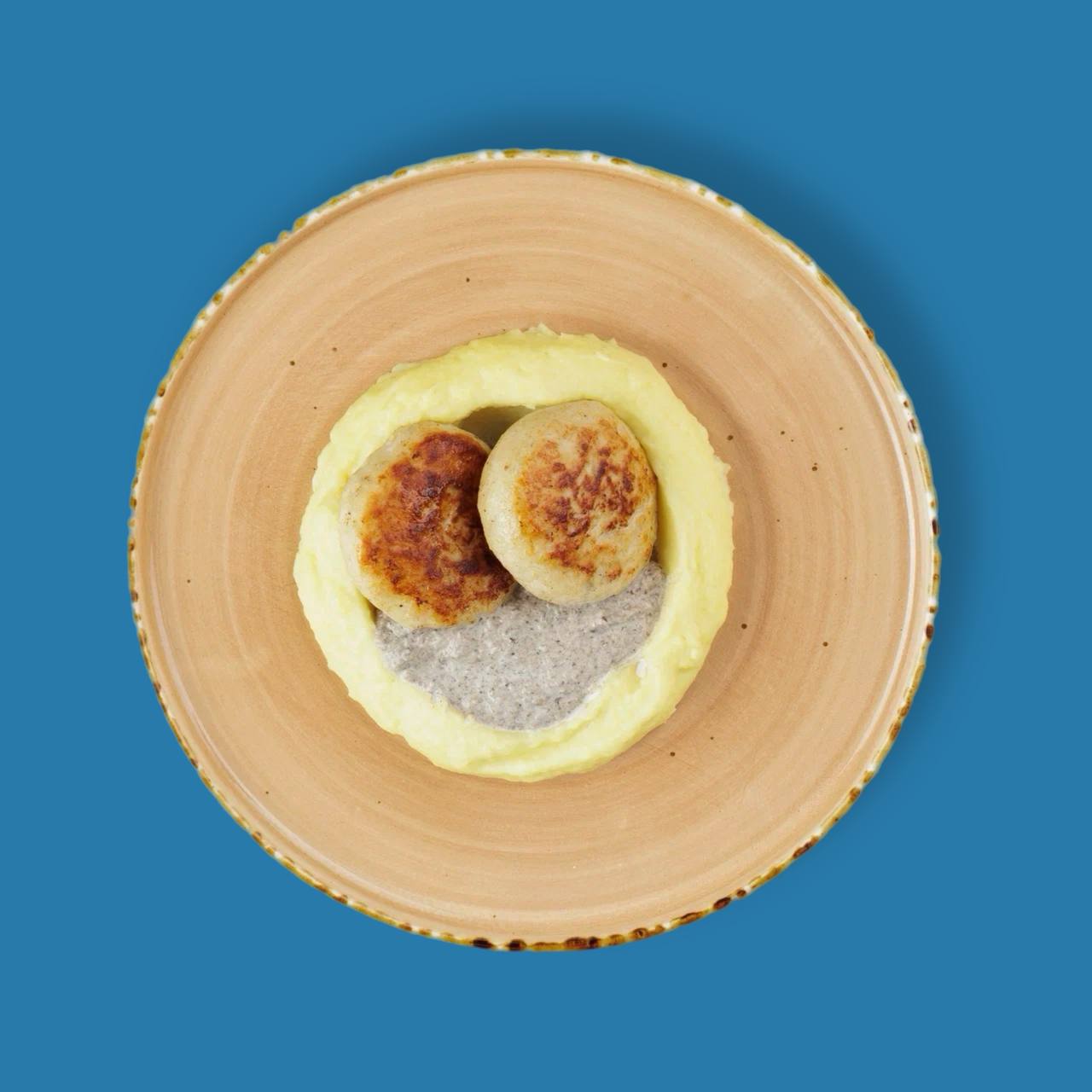 Котлетки из индейки с картофельным пюре