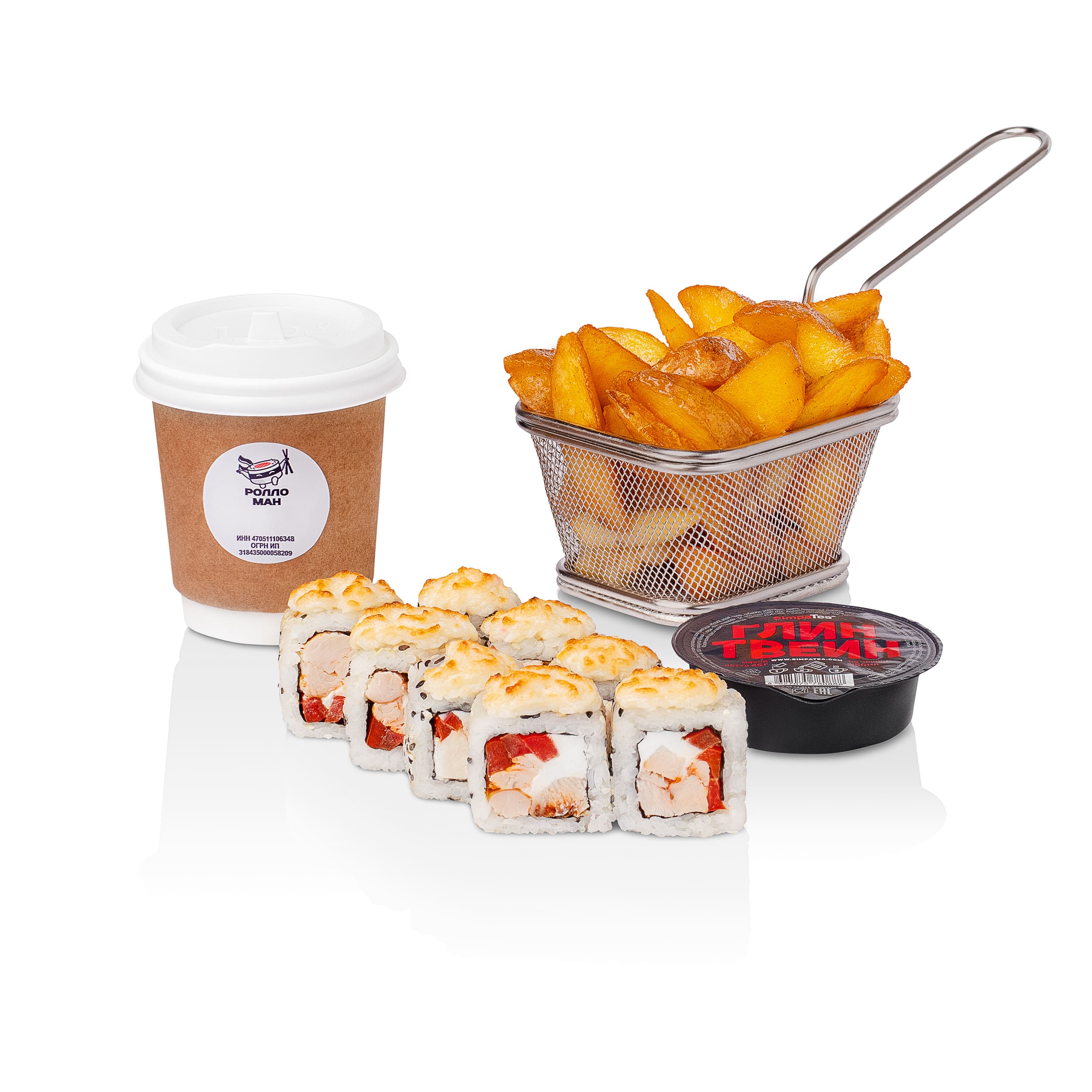 Комбо 2 ( по деревенски, чикен чиз, сок)