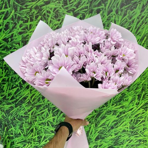 Шикарный букет кустовых хризантем