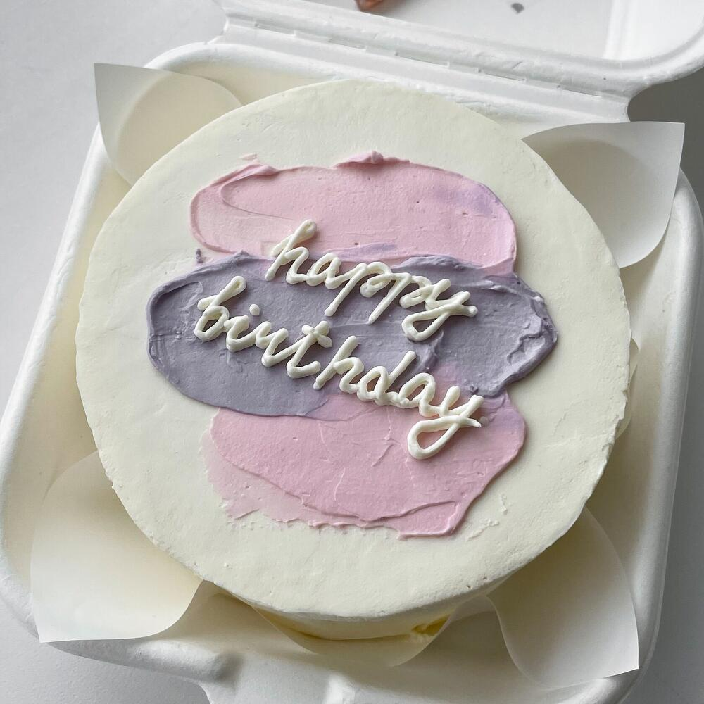 Бенто торт поздравление (клубника)