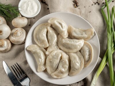 Вареники с картошкой и грибами