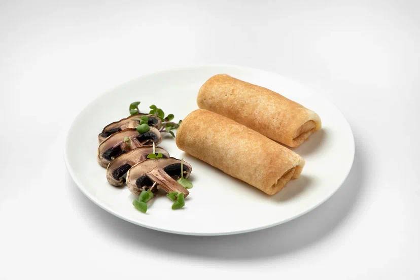 Блины с курицей и грибами
