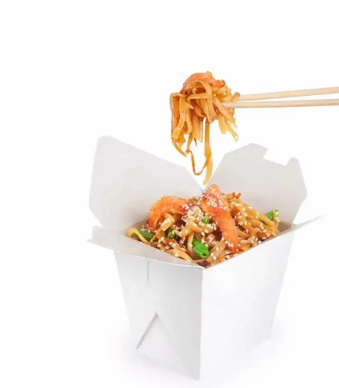 Wok с креветками