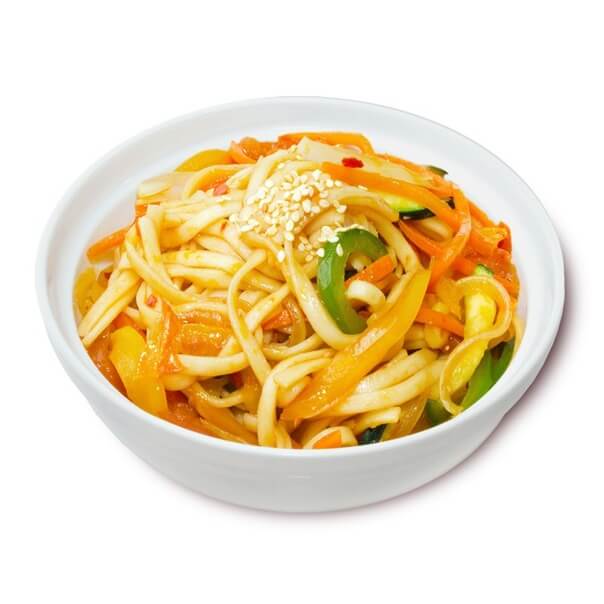 Лапша яичная с овощами