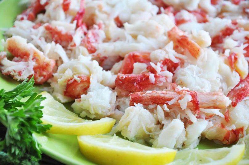 Салатное мясо камчат. краба, упаковка в/