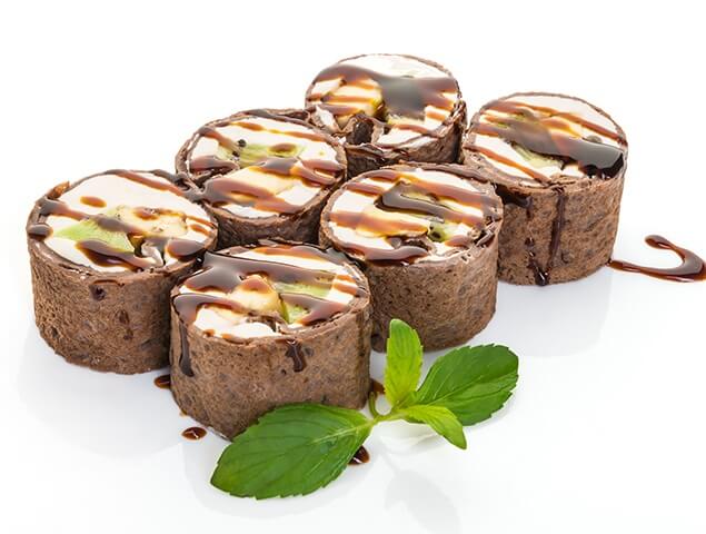 Сладкий ролл с какао