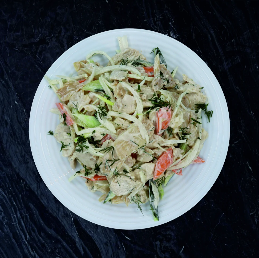 Салат шампиньоны с курице