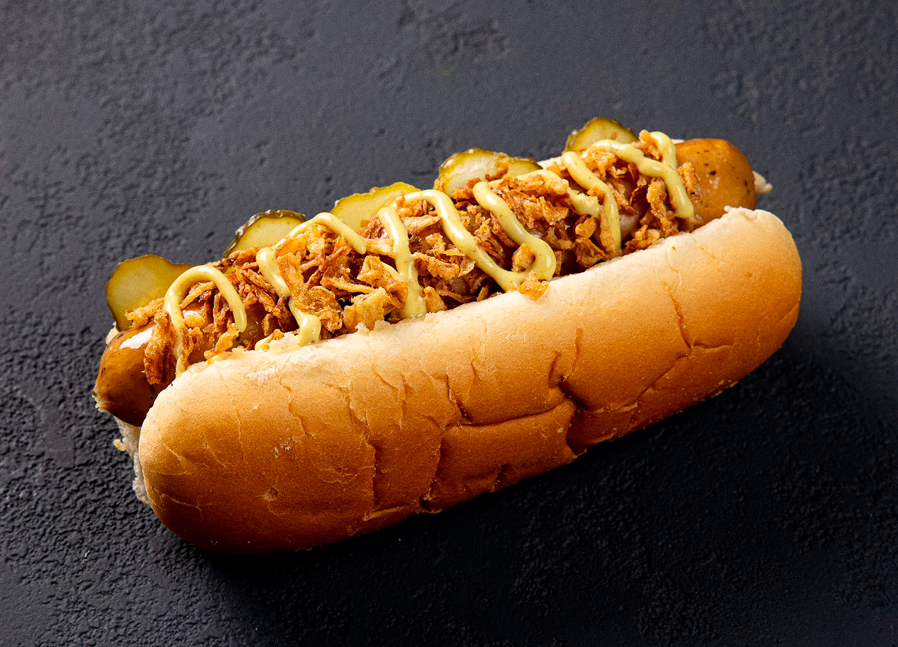 Хот-дог с куриной сосиской