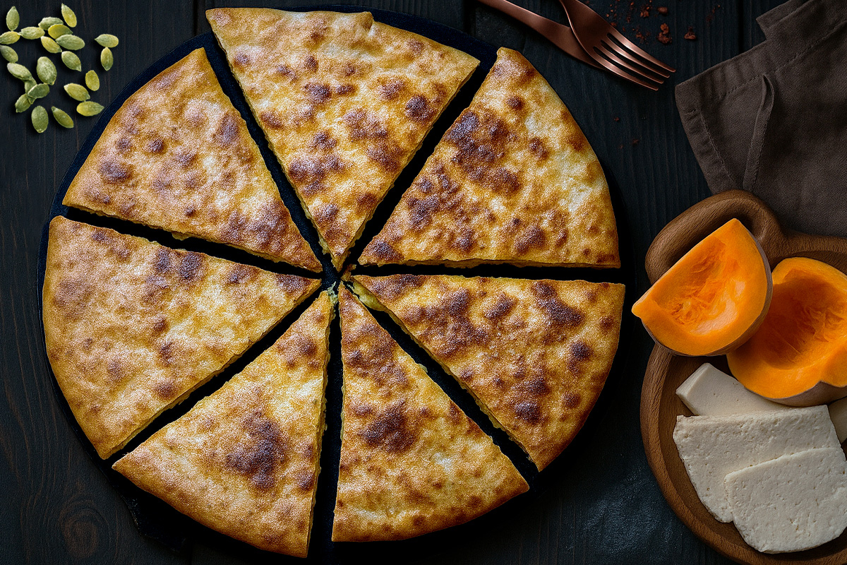 Пирог с сыром и тыквой стандартный