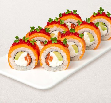 Ролл Филадельфия Прайм с двойным лососем