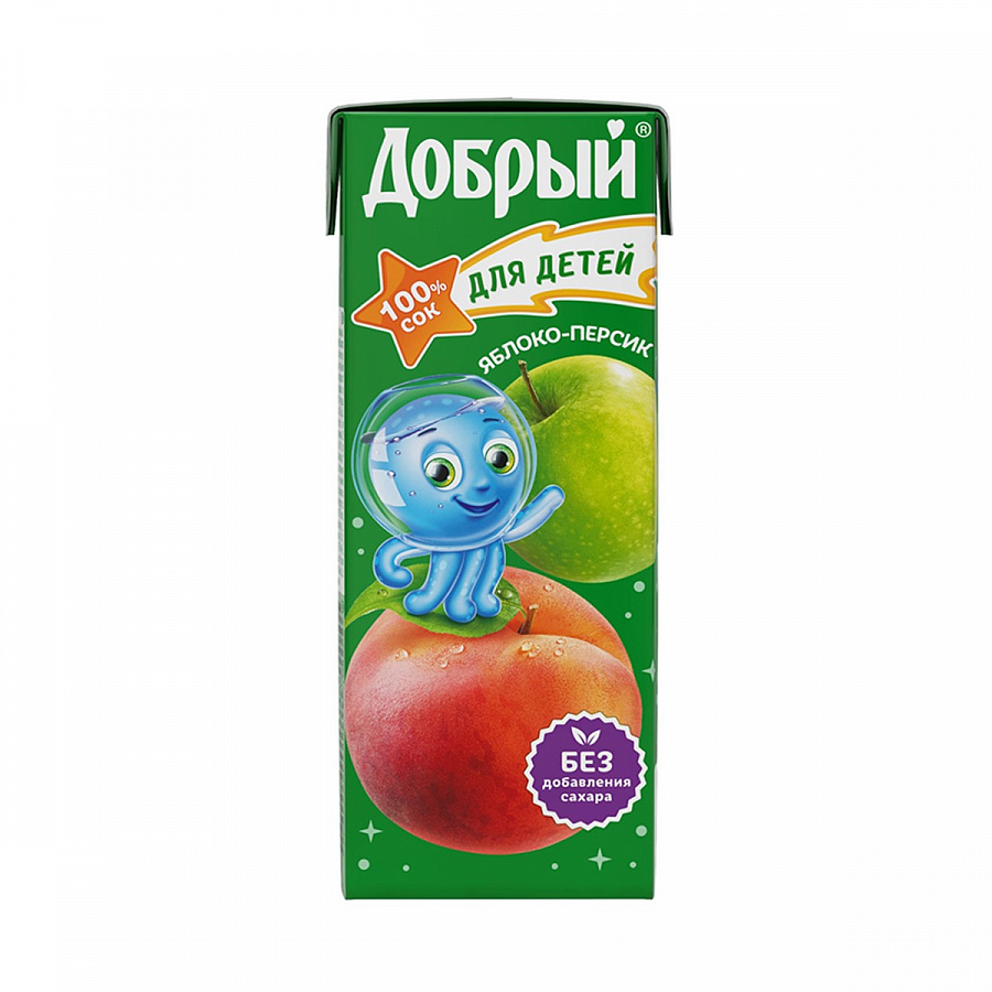 Сок Добрый яблоко-персик 0.2л