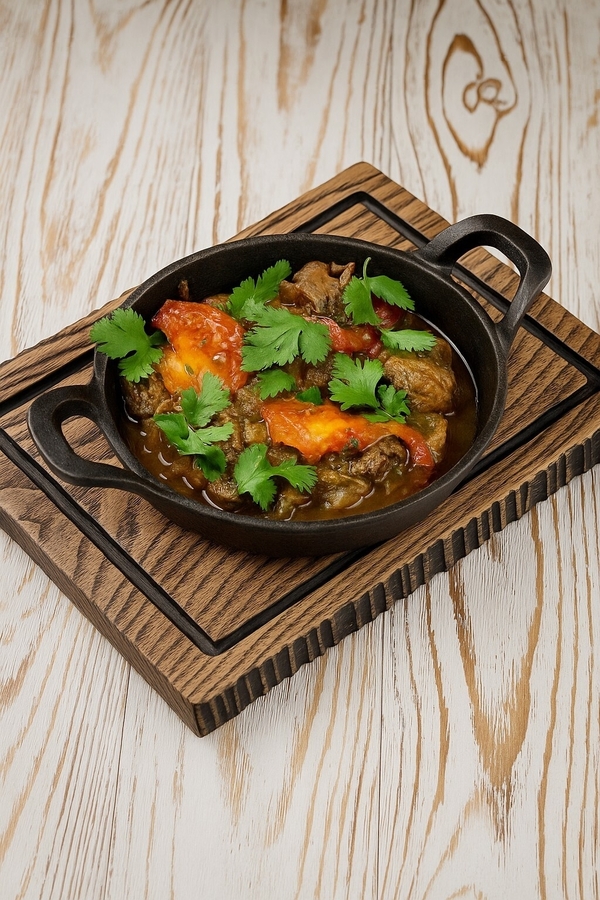 Баранина томленая с томатами