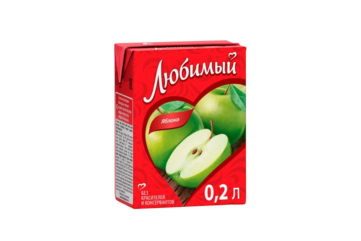 Сок Любимый Яблоко 200 м