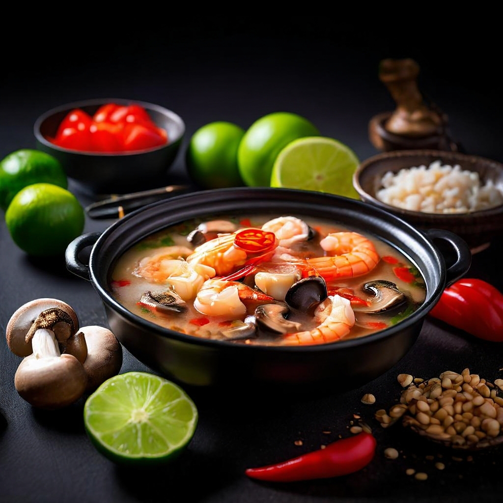 Суп Том ям с морепродуктами