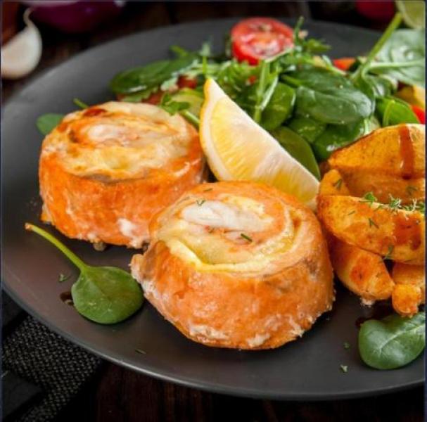 Запечённые рулеты с Форелью