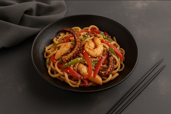 Удон с морепродуктами