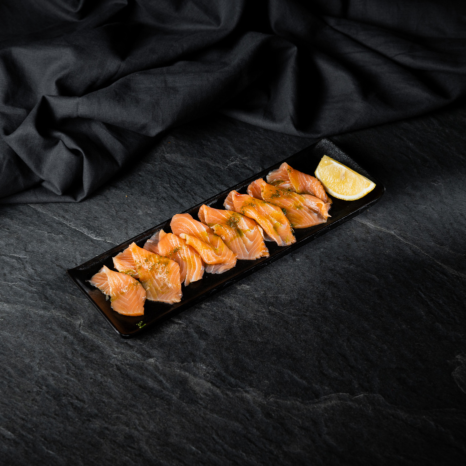 Лосось слабой соли с укропом и лимоном