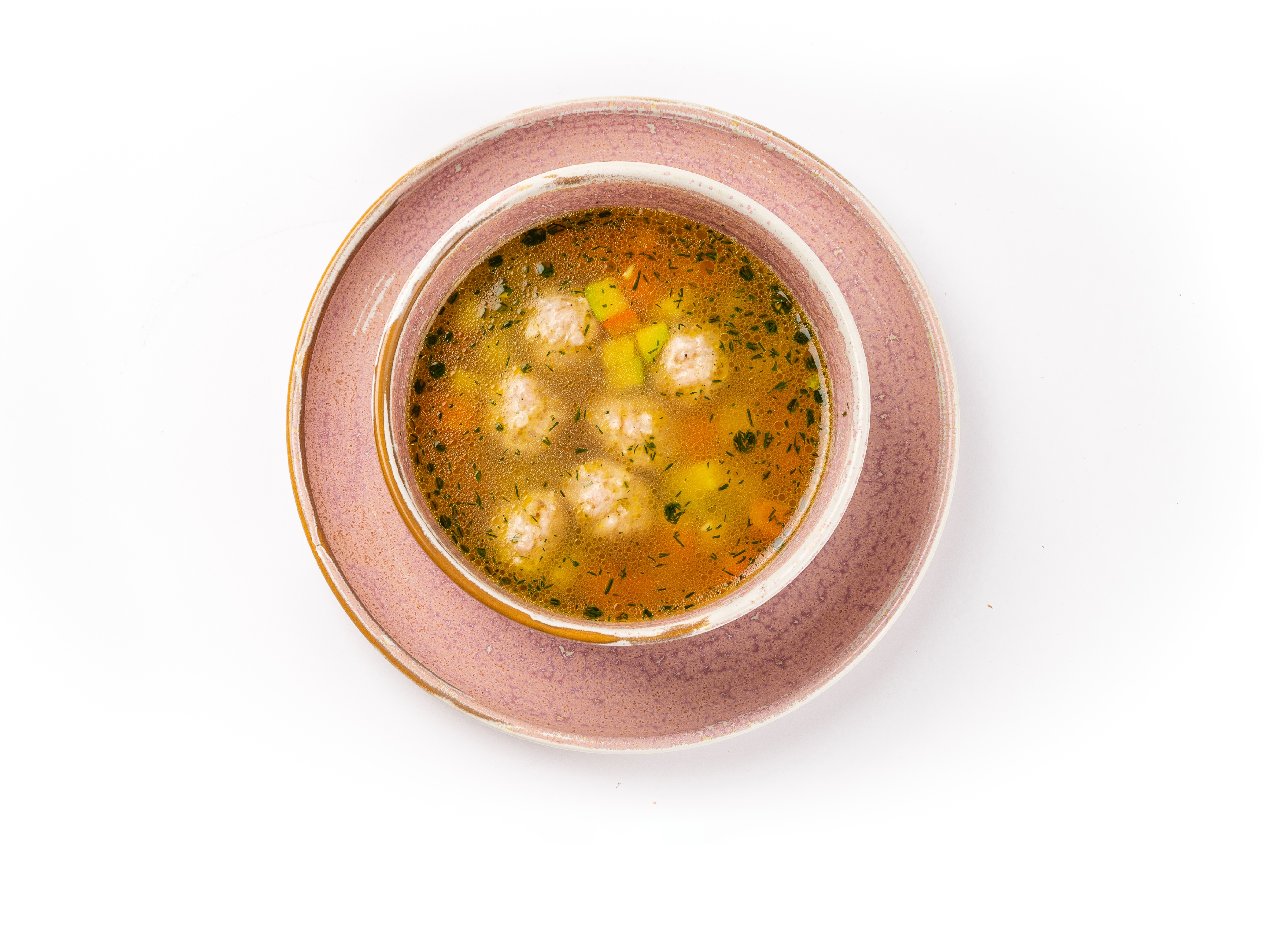 Рыбный суп с куриными фрикадельками