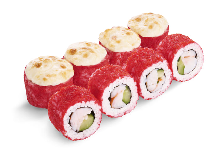 Запеченный Калифорния с креветкой ролл