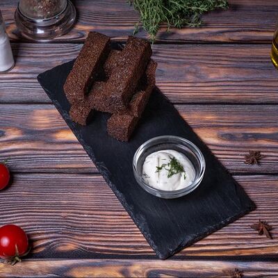 Гренки из бородинского хлеба