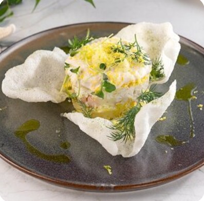 Салат «Мимоза» с диким лососем