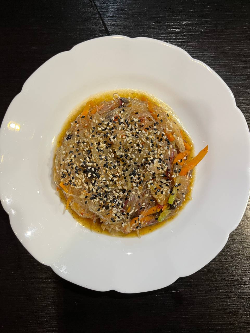 Фунчоза в сладком чили с курицей