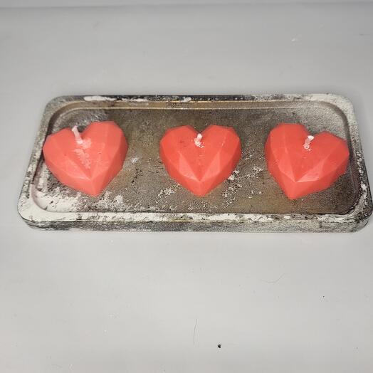 Подарочный набор из свечей Сердце