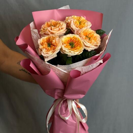 Букет с пионовидной розой MELON XPRESSION 5шт